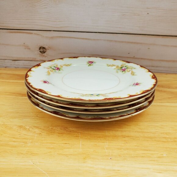 Harmony House Wembley Fine China Bread Plates Floral Design 6" Set Of 4 Japan - Picture 4 of 6